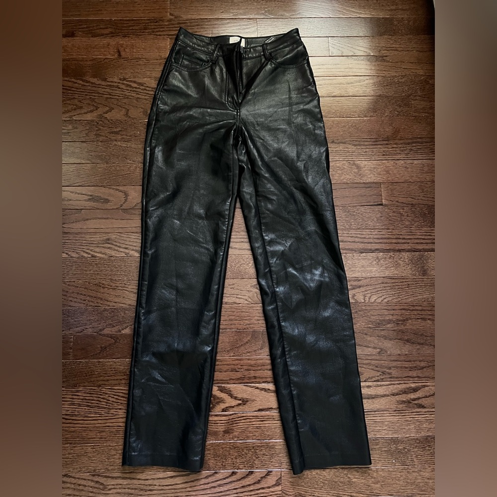 Wilfred Classic Black Leather Pants